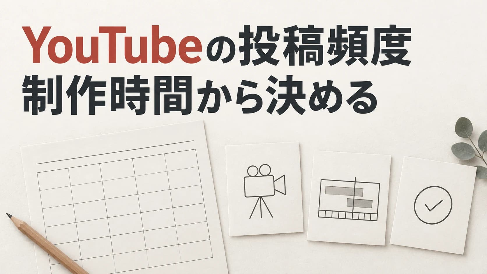 制作予定表と撮影・編集・確認のカード
